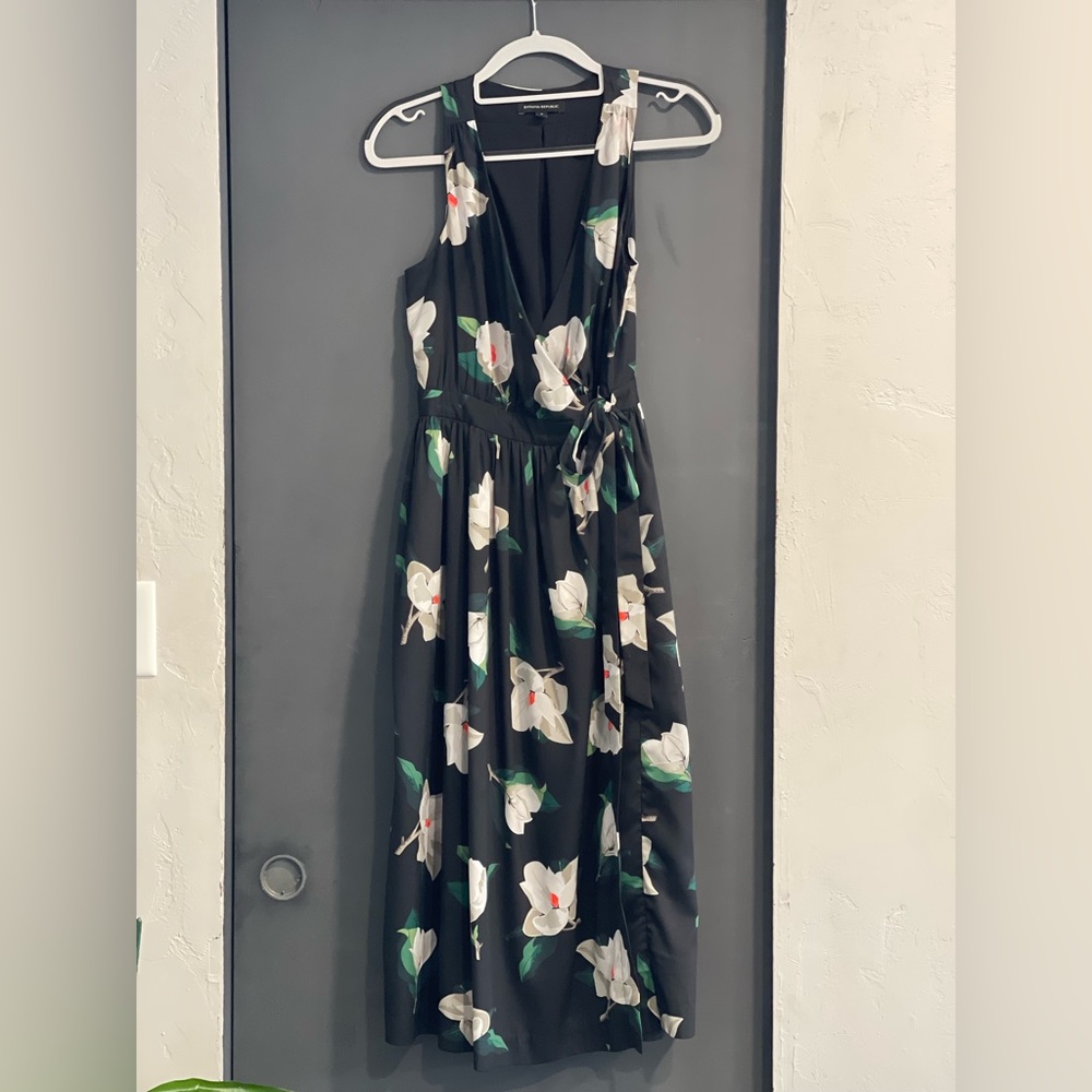Banana Republic Black Floral Maxi Dress